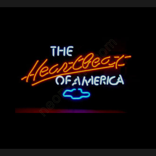 Heartbeat Of America Chevy Neon Auto Sign WL-AUN09 Heartbeat Of America Chevy Neon Auto Sign WL-AUN09