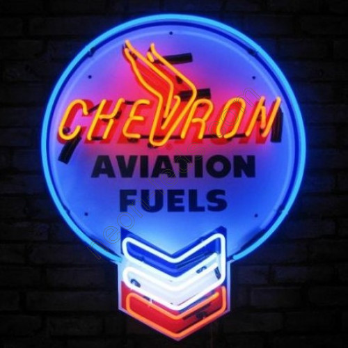 Chevron Aviation Fuels Neon Auto Sign WL-CHE2721 Chevron Aviation Fuels Neon Auto Sign WL-CHE2721