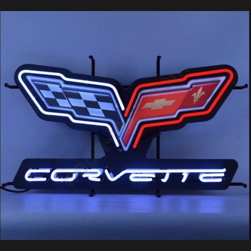 Chevy Corvette C6 Emblem Neon Auto Sign WL-CHE2722-6 Chevy Corvette C6 Emblem Neon Auto Sign WL-CHE2722-6