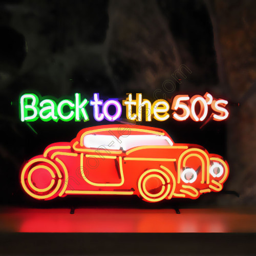 Back to the 50 car neon auto sign WL-BACK50 Back to the 50 car neon auto sign WL-BACK50