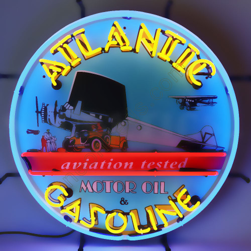 ATLANTIC GASOL278INE NEON AUTO SIGN WL-AUN102 ATLANTIC GASOL278INE NEON AUTO SIGN WL-AUN102