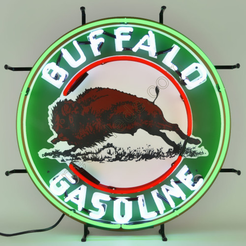 BUFFALO GASOLINE NEON AUTO SIGN WL-AUN105 BUFFALO GASOLINE NEON AUTO SIGN WL-AUN105