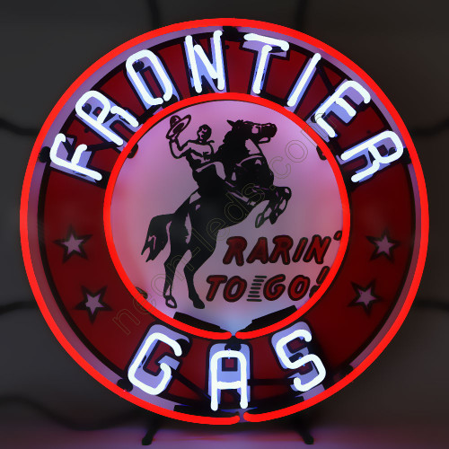 FRONTIER GASOLINE NEON AUTO SIGN WL-AUN117 FRONTIER GASOLINE NEON AUTO SIGN WL-AUN117