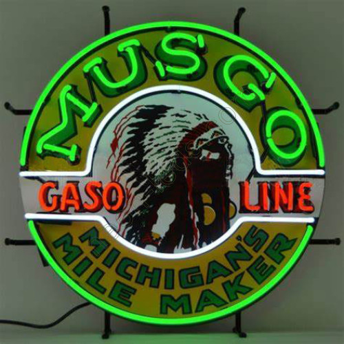 MUSGO Gasoline NEON Auto Sign WL-221113 MUSGO Gasoline NEON Auto Sign WL-221113
