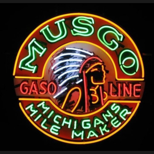 Musgo Gasoline Neon Auto Sign WL-GSN24 Musgo Gasoline Neon Auto Sign WL-GSN24