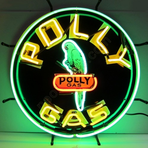 Polly Gas Neon Auto Sign UV Print Background WL-NCC027-B Polly Gas Neon Auto Sign UV Print Background WL-NCC027-B