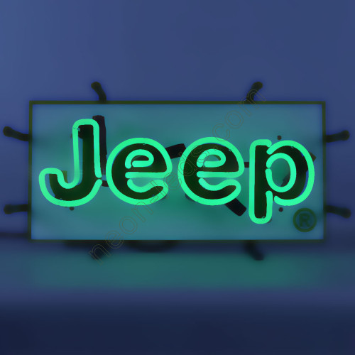 JEEP GREEN NEON AUTO SIGN WL-AUN129 JEEP GREEN NEON AUTO SIGN WL-AUN129