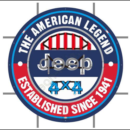 The american legend Jeep 4X4 neon auto sign WL-JEEP02 The american legend Jeep 4X4 neon auto sign WL-JEEP02
