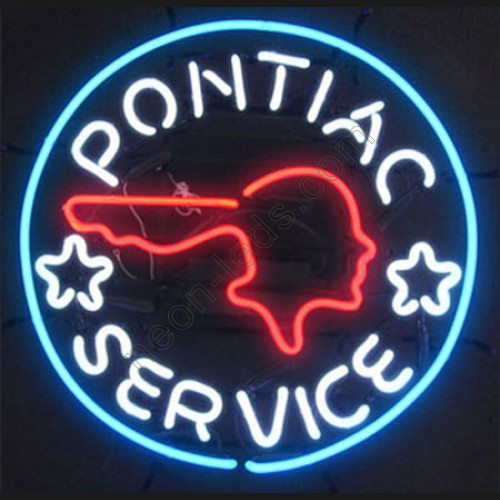 Indian Head Pontiac Service Neon Auto Sign WL-AUN01 Indian Head Pontiac Service Neon Auto Sign WL-AUN01