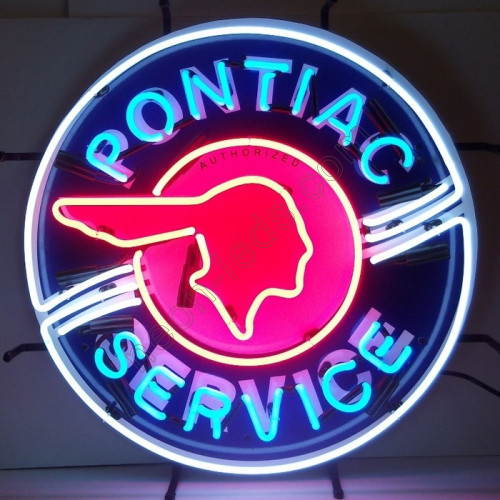 Red Indian Pontiac Service Neon Auto Sign WL-PON-1605-B Red Indian Pontiac Service Neon Auto Sign WL-PON-1605-B