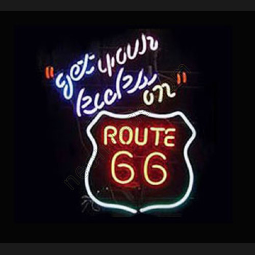 Get Your Kicks On Route 66 Neon Auto Sign WL-NC6602 Get Your Kicks On Route 66 Neon Auto Sign WL-NC6602
