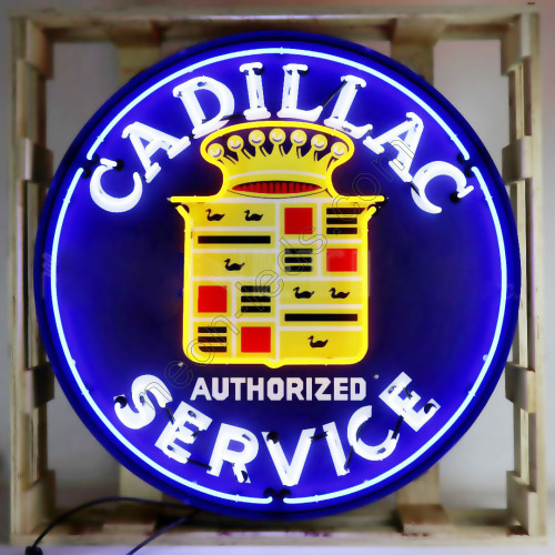 CADILLAC NEON SIGN in steel can WL-CLC119