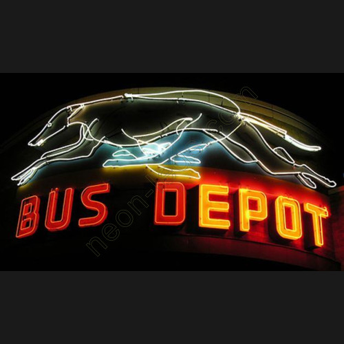 Bus Depot Neon Auto Sign WL-AUN55 Bus Depot Neon Auto Sign WL-AUN55