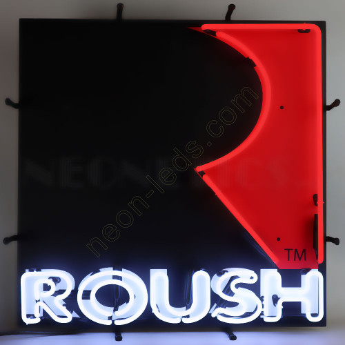 ROUSH SQUARE R NEON AUTO SIGN WL-AUN141 ROUSH SQUARE R NEON AUTO SIGN WL-AUN141