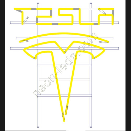 Tesla Auto Neon Auto Sign WL-221107