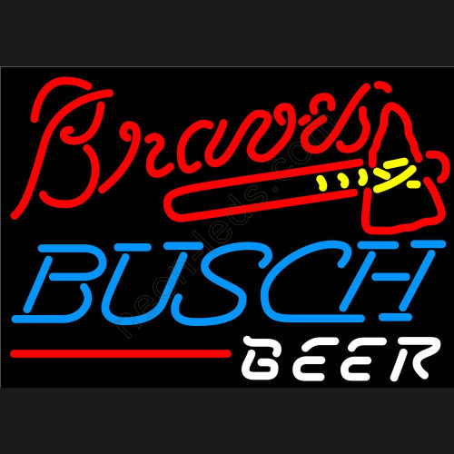 Busch atlanta-braves mlb NEON BEER SIGN WL-BUS001 Busch atlanta-braves mlb NEON BEER SIGN WL-BUS001