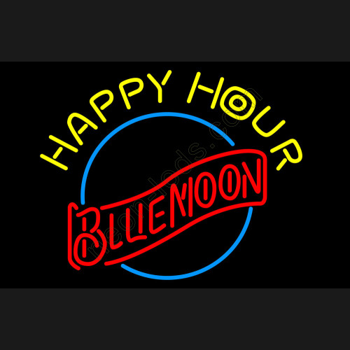 Happy hours.ue moon neon beer sign WL-MN02 Happy hours.ue moon neon beer sign WL-MN02