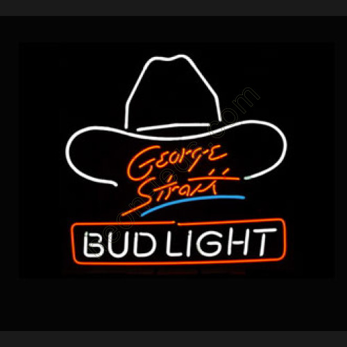 Bud Light Large George Strait Neon Beer Sign WL-NBN013 Bud Light Large George Strait Neon Beer Sign WL-NBN013