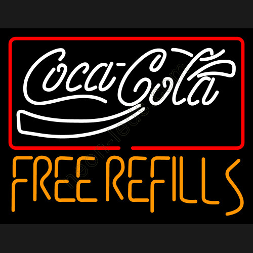 Coca Cola Free Refill Neon Beer Sign WL-NCCL08 Coca Cola Free Refill Neon Beer Sign WL-NCCL08