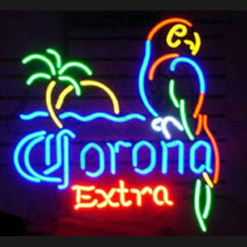 Corona Extra Parrot With Palm Neon Sign WL-NBN025 Corona Extra Parrot With Palm Neon Sign WL-NBN025