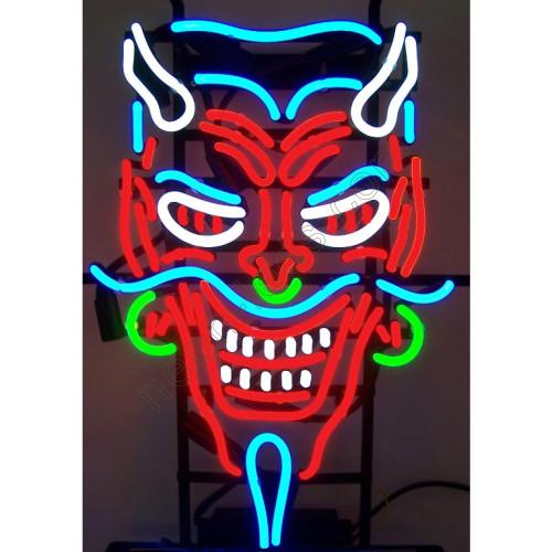 Devil's Head Tattoo Piercing Neon Sign WL-NTAT01-2 Devil's Head Tattoo Piercing Neon Sign WL-NTAT01-2