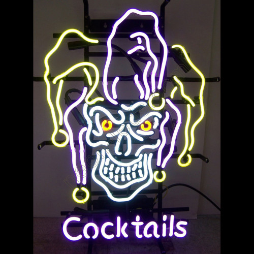 Jester Skull Cocktails Neon Sign WL-NTAT023