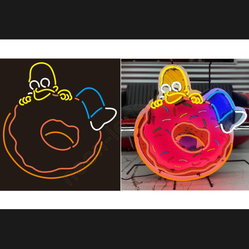 Homer Donut Neon Sign WL-NHD01 Homer Donut Neon Sign WL-NHD01