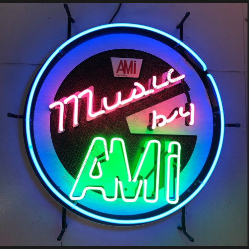Music by AMI neon sign WL-NS871 Music by AMI neon sign WL-NS871