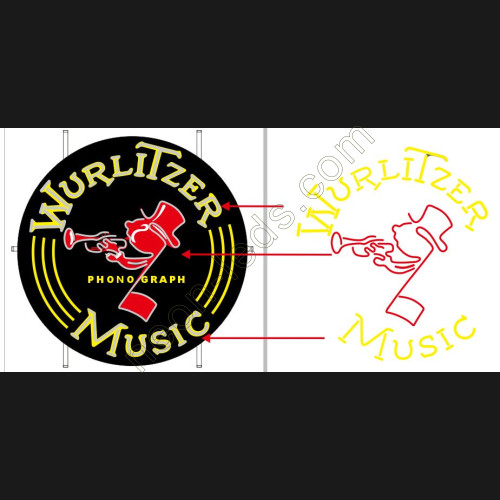 Wurlitzer Music Neon Sign WL-WIM022
