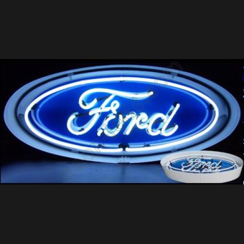 Ford Oval NEON Auto Sign in a steel can WL-AUN45-2