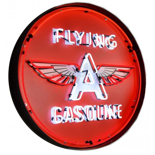 Flying A Gasoline Steel Can Neon Sign WL-NCC027-R1 Flying A Gasoline Steel Can Neon Sign WL-NCC027-R1
