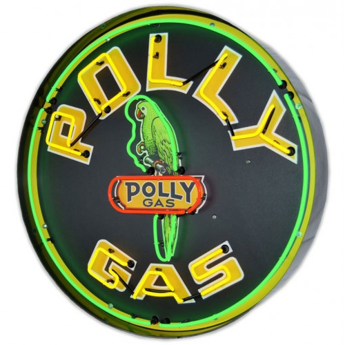 Polly Gas Neon Sign in steel can WL-NCC027-C Polly Gas Neon Sign in steel can WL-NCC027-C
