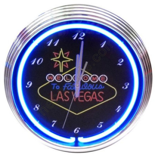 Las Vegas Neon Clock WL-NCS021 Las Vegas Neon Clock WL-NCS021