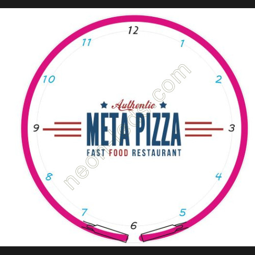 Meta Pizza Neon Clock WL-NCS100 Meta Pizza Neon Clock WL-NCS100
