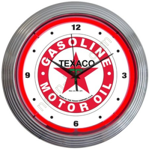 Texaco Gasoline motor oil neon clock WL-NCS006 Texaco Gasoline motor oil neon clock WL-NCS006